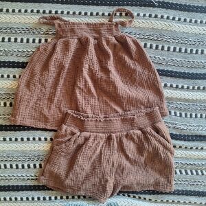 Women's Brown Pajama Set